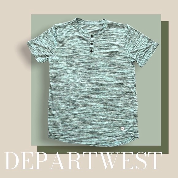 DepartWest boys heather green three button t-shirt - Picture 1 of 8